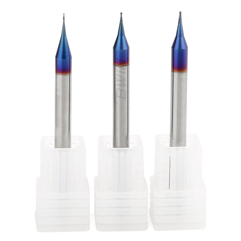Festes Karbid 2 geriffelt 0,5-Millimeter-Mikrodurchmesser-quadratischen Schaftfräser HRC65 2flute Endmill